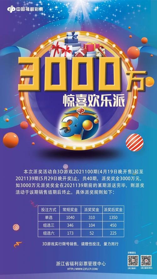 浙江福彩“3D”3000万派奖活动